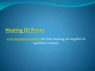 Heating Oil Price