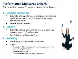 performance measures criteria criteria used to evaluate performance management systems