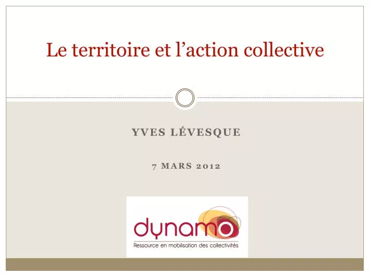 le territoire et l action collective