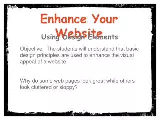 Enhance Your Website