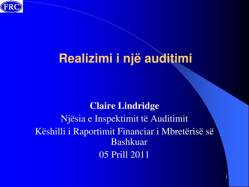 PPT - Realizimi i një auditimi PowerPoint Presentation, free download ...