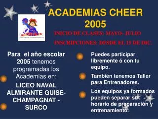 academias cheer 2005