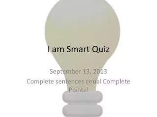 I am Smart Quiz