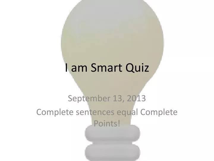 i am smart quiz