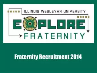 Fraternity Recruitment 2014