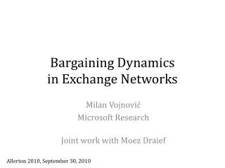 Bargaining Dynamics in Exchange Networks