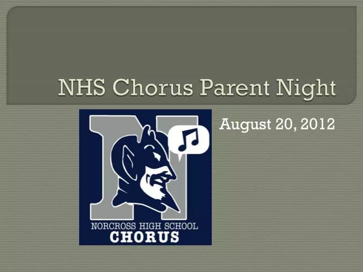 nhs chorus parent night