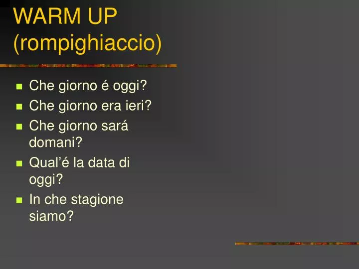 warm up rompighiaccio