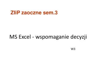 ms excel wspomaganie decyzji