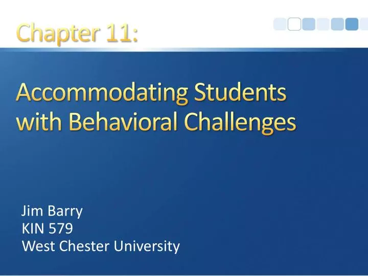 chapter 11 accommodating students with behavioral challenges