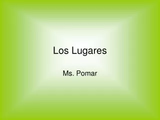 los lugares