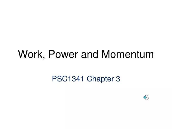 work power and momentum
