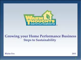 Growing your Home Performance Business