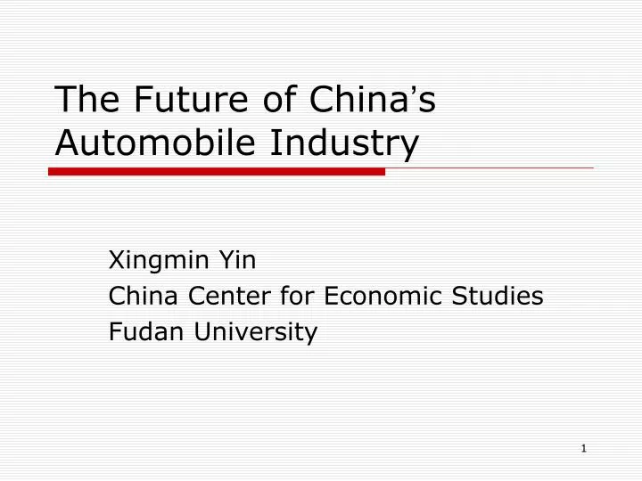 the future of china s automobile industry