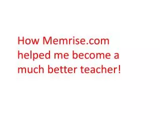 How Memrise helped me become a much better teacher!
