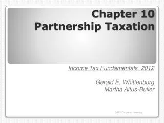 Chapter 10 Partnership Taxation