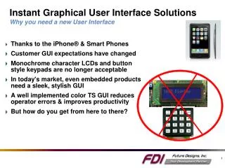 Instant Graphical User Interface Solutions Why you need a new User Interface