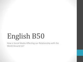 English B50