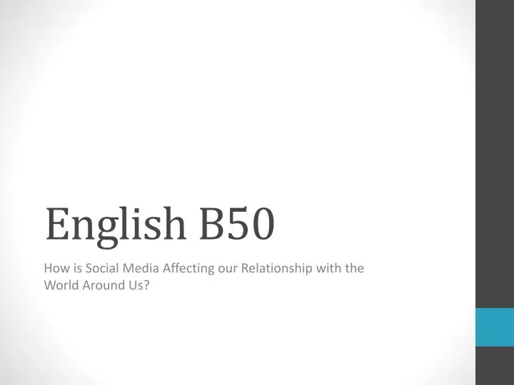 english b50