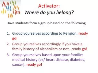 Activator: Where do you belong?