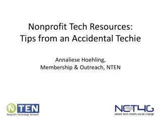 Nonprofit Tech Resources: Tips from an Accidental Techie