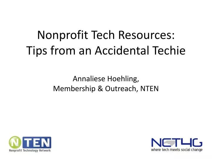 nonprofit tech resources tips from an accidental techie