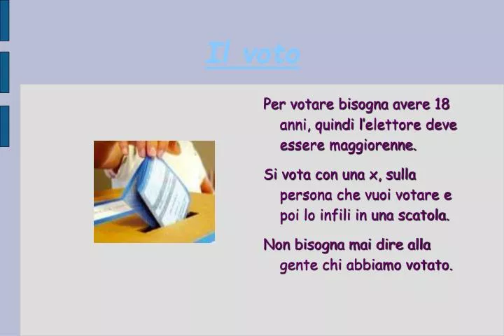 il voto