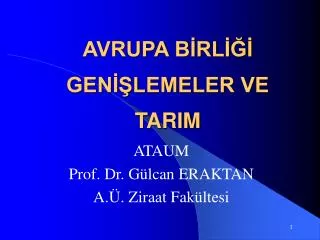 avrupa b rl gen lemeler ve tarim