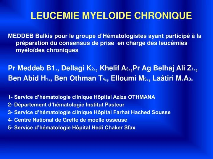 leucemie myeloide chronique