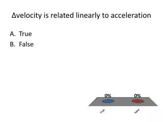 velocity is related linearly to acceleration