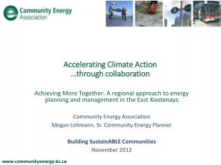 Accelerating Climate Action …through collaboration