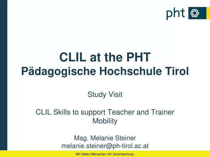 clil at the pht p dagogische hochschule tirol