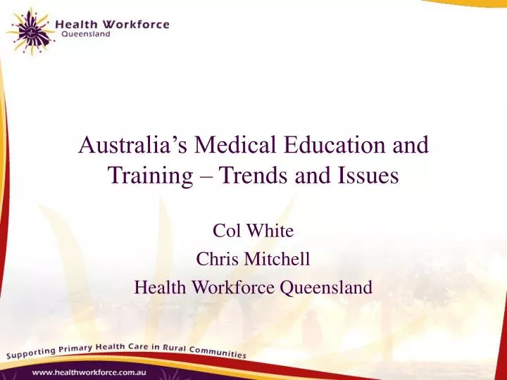 australia s medical education and training trends and issues