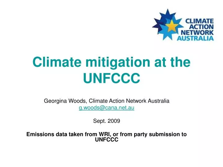 climate mitigation at the unfccc
