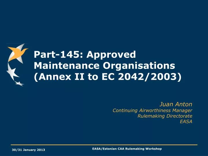part 145 approved maintenance organisations annex ii to ec 2042 2003