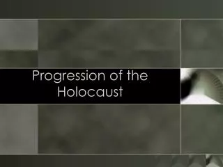 Progression of the Holocaust