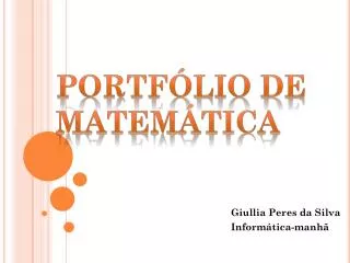 portf lio de matem tica