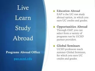 Live Learn Study Abroad Programs Abroad Office pao.ucsd