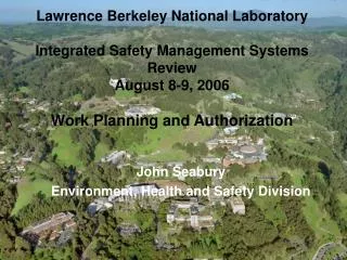 John Seabury Environment, Health and Safety Division