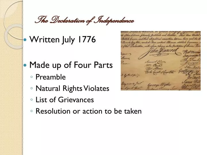 the declaration of independence