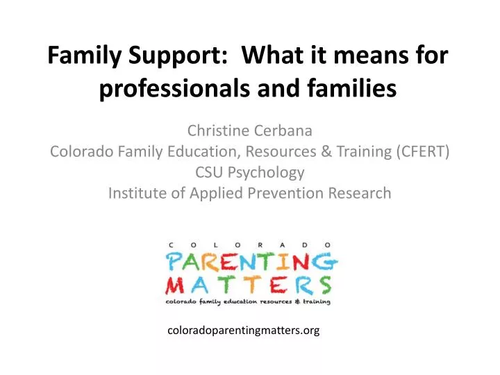 family support what it means for professionals and families