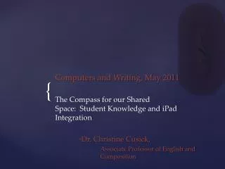 Computers and Writing, May 2011