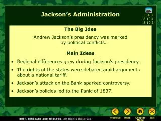 jackson s administration
