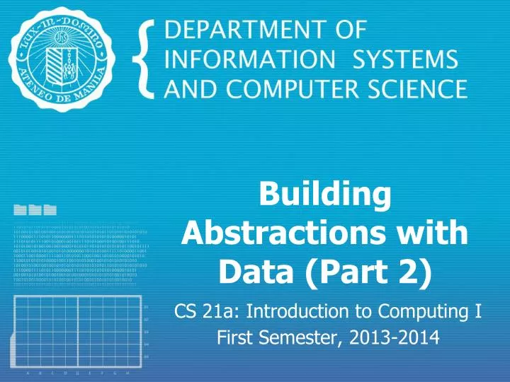 building abstractions with data part 2