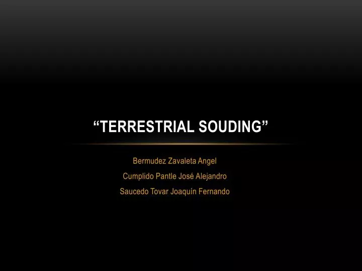 terrestrial souding