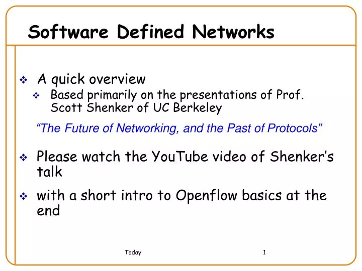 software defined networks