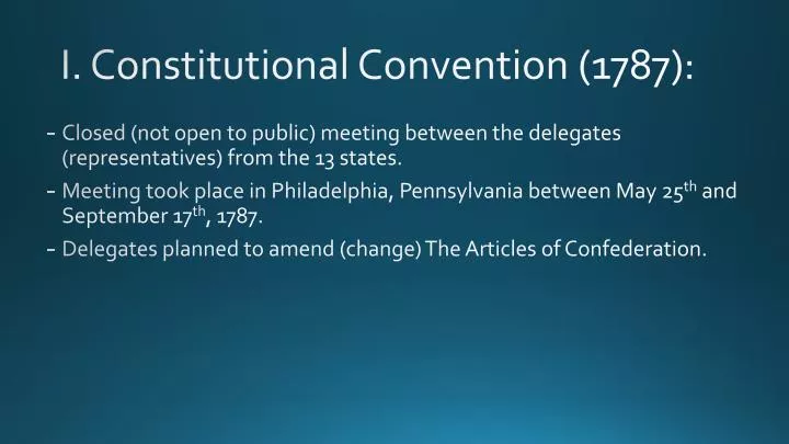 i constitutional convention 1787