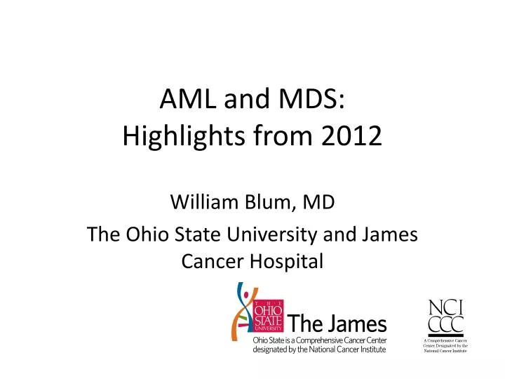 aml and mds highlights from 2012