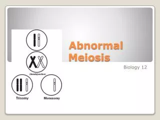 Abnormal Meiosis