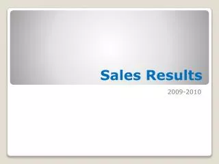 sales results